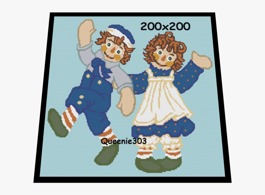 Raggedy Ann And Andy - Cartoon, Transparent Clipart