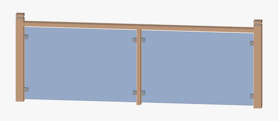 Wood Posts With Glass Clips - Cupboard, Transparent Clipart