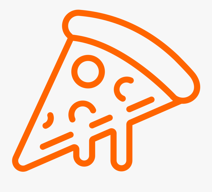 Pizza - Donair Line Art, Transparent Clipart
