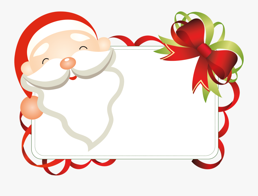 Christmas Stickers With Labels Clipart , Png Download - Tarjetas De Santa Claus, Transparent Clipart