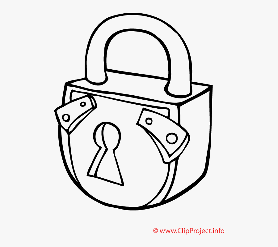 Coloring Pages Of Lock Clipart , Png Download - Lock Picture For Colouring, Transparent Clipart