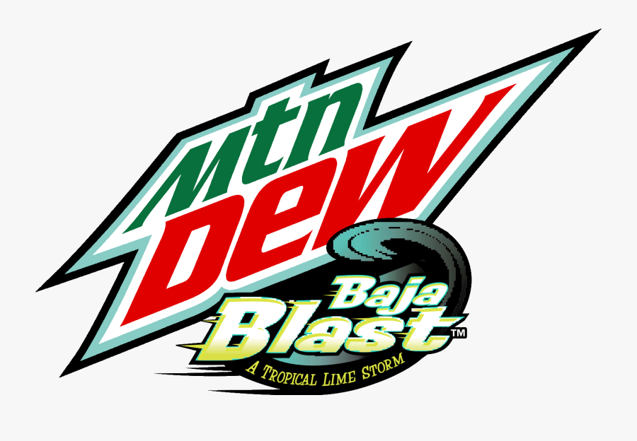 Transparent Mountain Dew Png - Mountain Dew Baja Blast Logo, Transparent Clipart