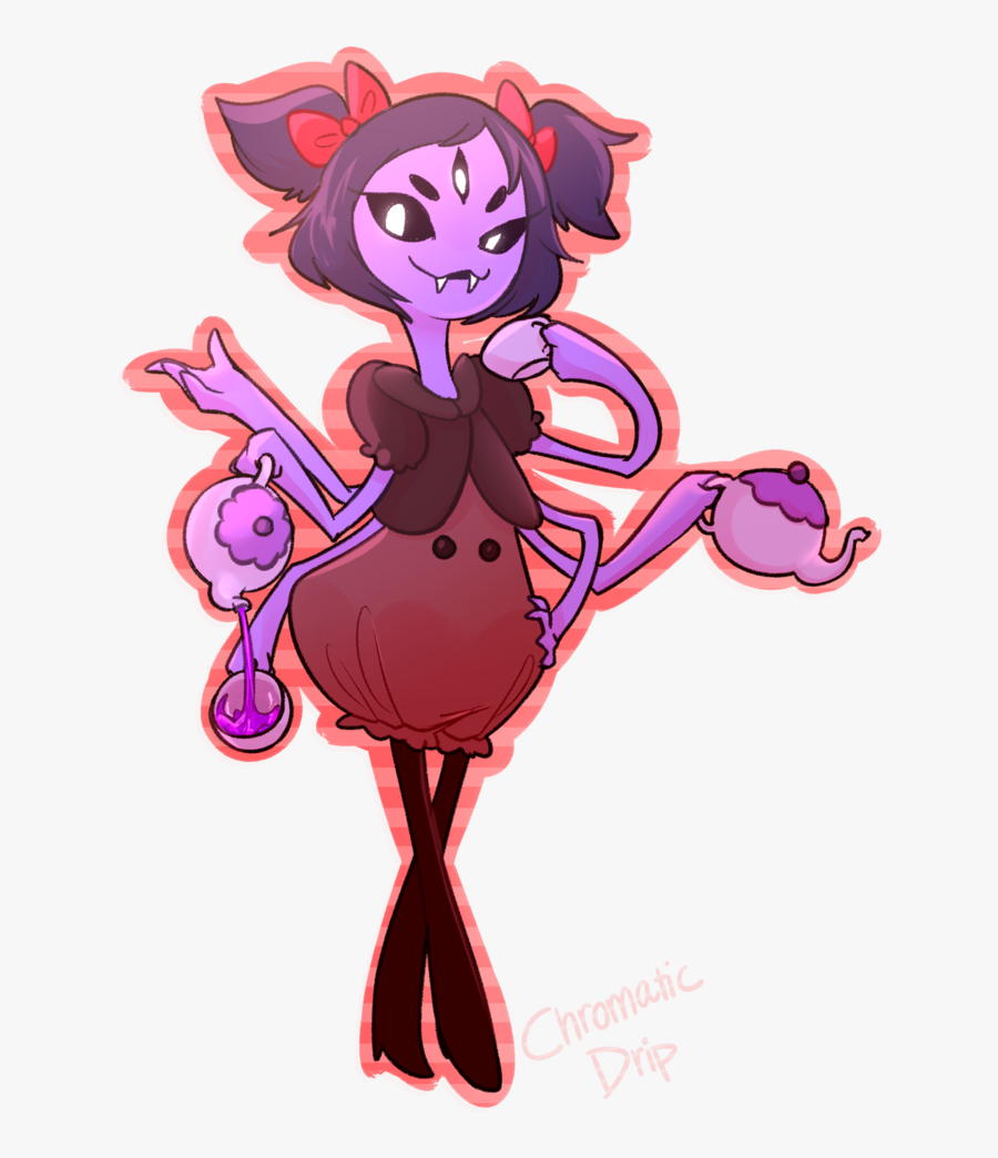 I Think You D Look Better In Purple By Chromatic Drip-d9alo09 - Muffet Undertale Png, Transparent Clipart