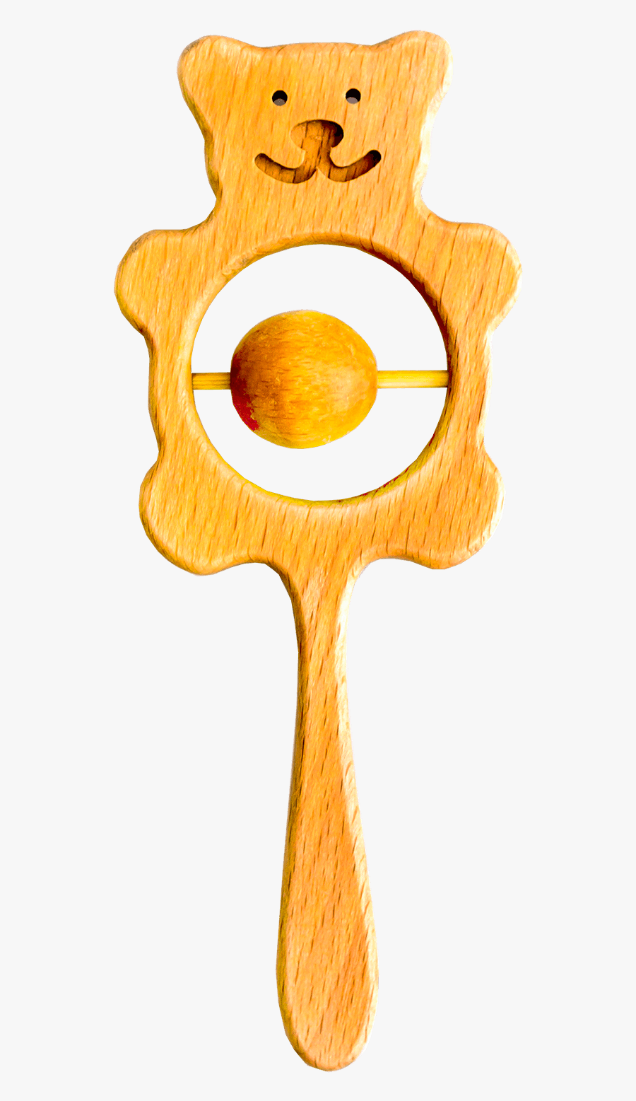 Bear Wooden Rattle - Teddy Bear, Transparent Clipart
