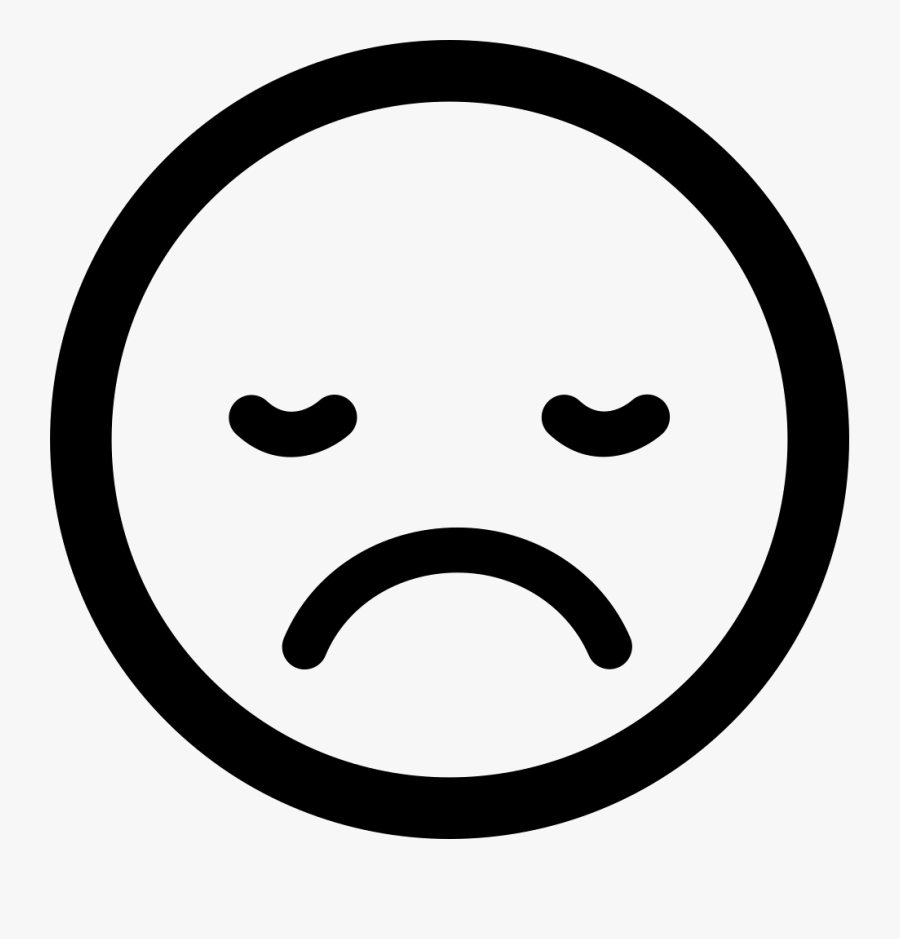 Sad Sleepy Emoticon Face Square - Smile Logo Black And White, Transparent Clipart