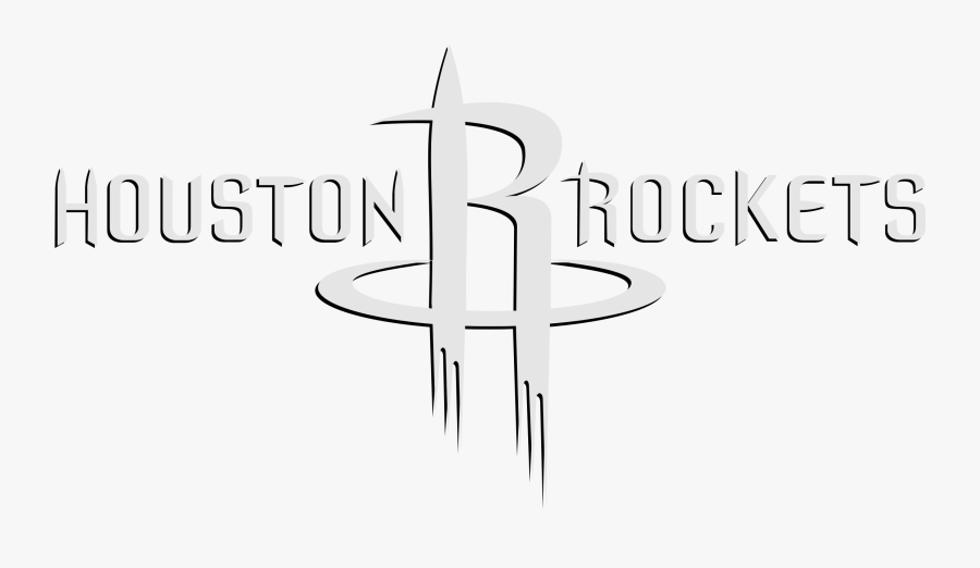 Houston Rockets Logo Black And White - Calligraphy, Transparent Clipart