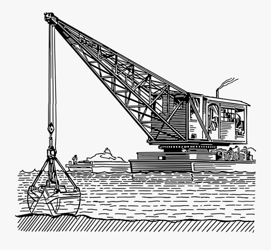 Line Art,area,monochrome Photography - Dredging Meaning, Transparent Clipart