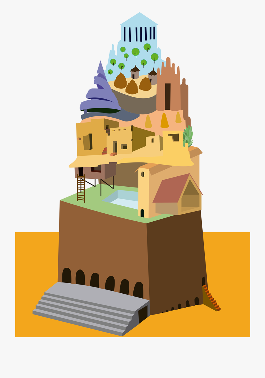 Transparent Tower Of Babel Clipart - Illustration, Transparent Clipart