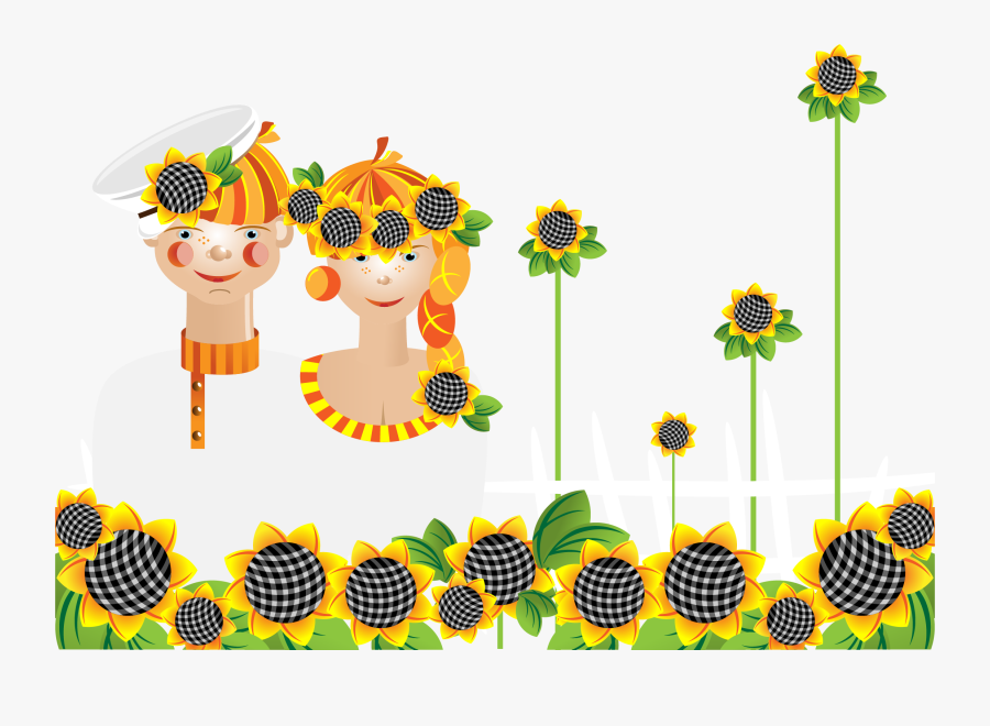 Common Sunflower Silhouette Illustration - Illustration, Transparent Clipart