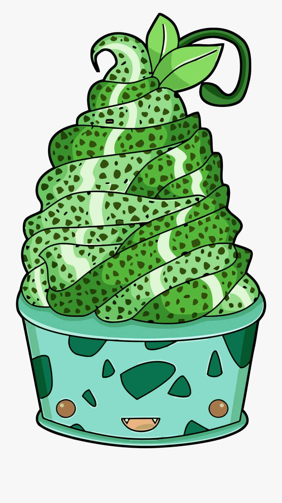 Té Verde Helado De Té Verde Helado De Té Matcha - Iced Matcha Green Tea Cartoon Png, Transparent Clipart