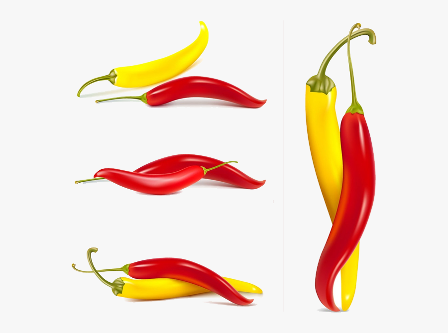Orange Clipart Chili Pepper - Red Yellow Chilli Peppers, Transparent Clipart