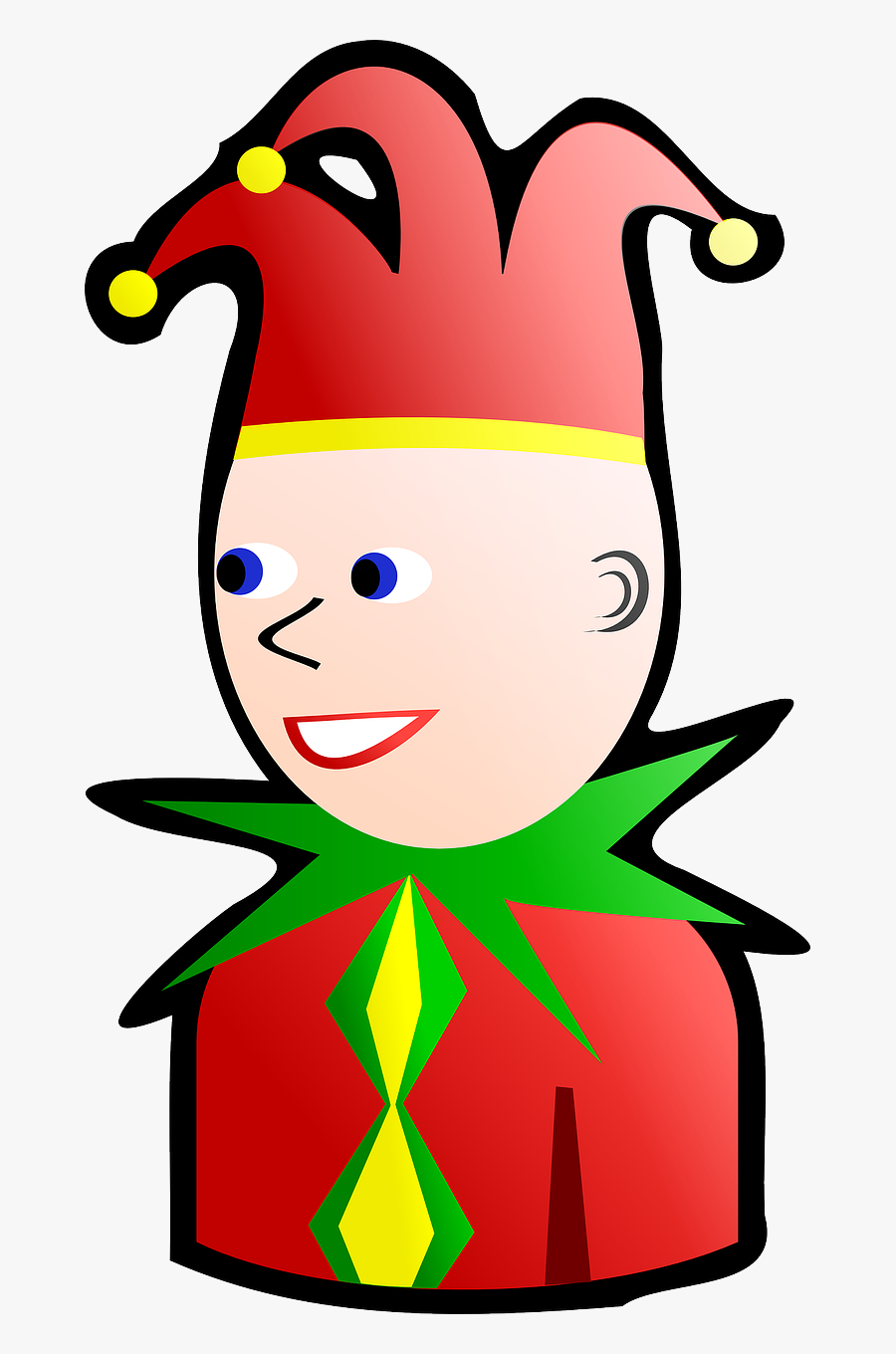 Clown Joker Face Funny Fool Png Image - Joker Playing Card, Transparent Clipart