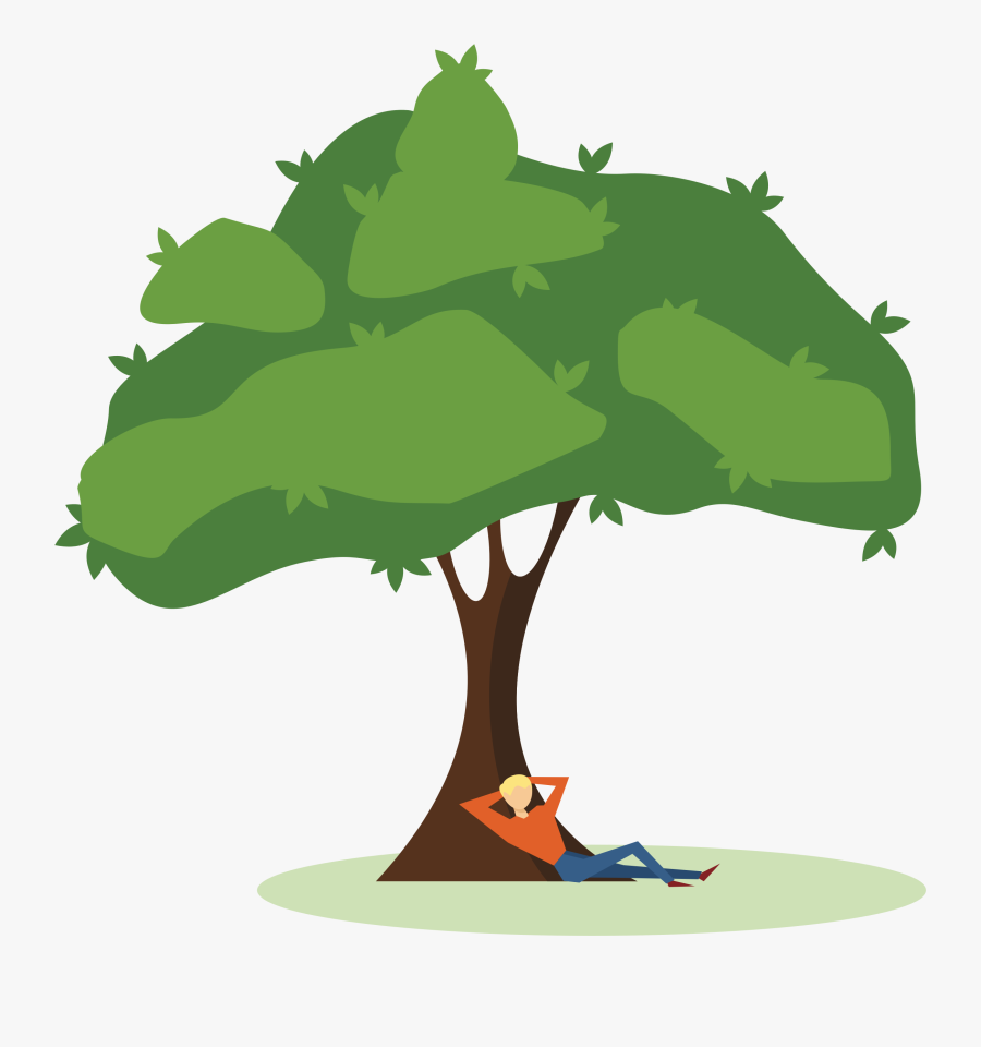 Free On Dumielauxepices Net - Man Under The Tree, Transparent Clipart