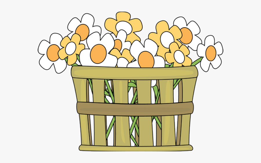 Transparent Flower Basket Clipart - Basket Of Flowers Clipart, Transparent Clipart