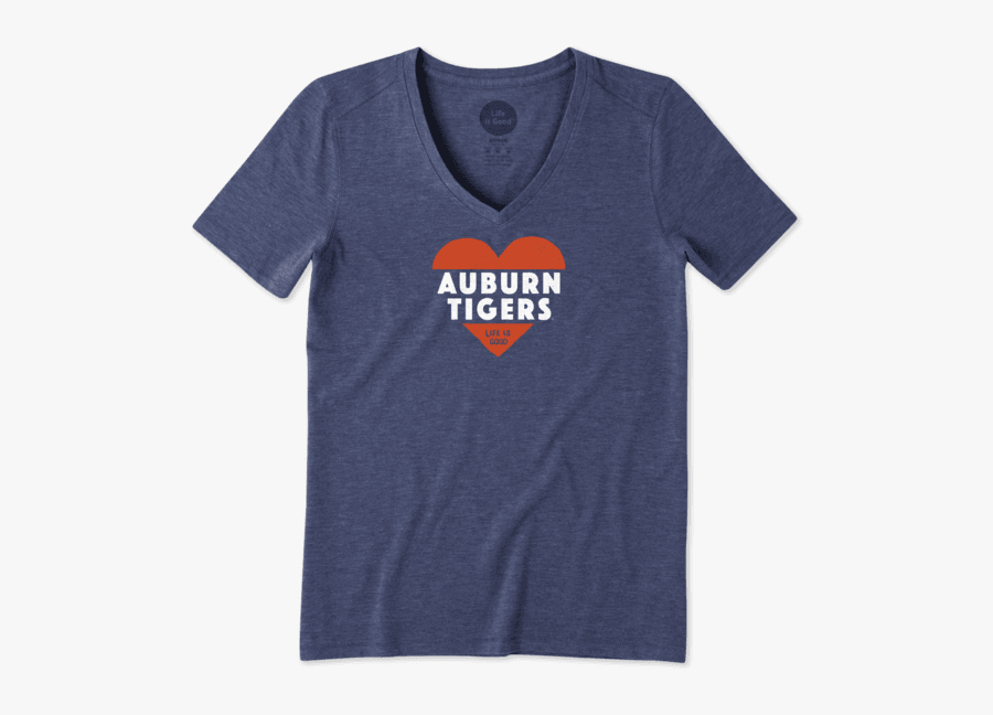 Women"s Auburn Tigers Heart Knockout Cool - Active Shirt, Transparent Clipart