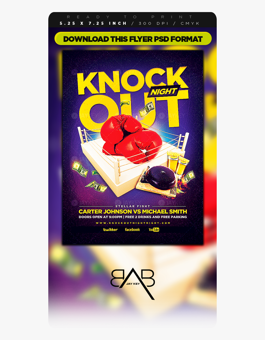 Clip Art Boxing Poster Template - Flyer, Transparent Clipart