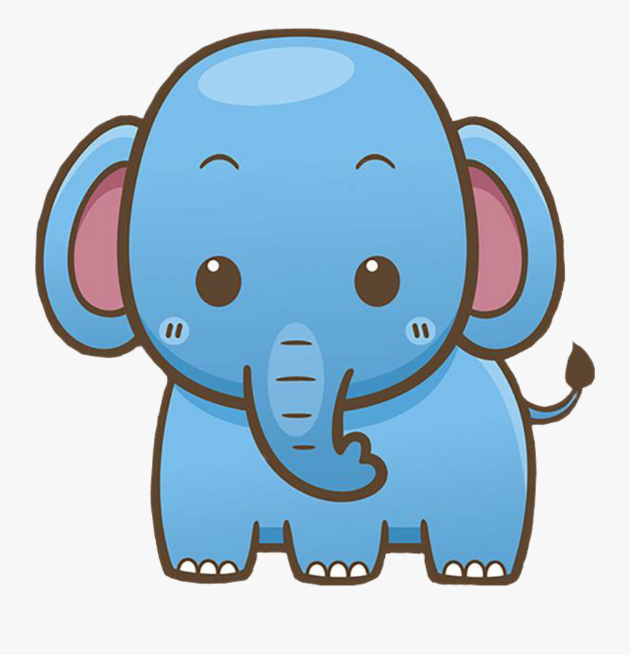 Elephant Blue Sticker Animal Blueelephant Clipart Clipa - Cute Cartoon Farm Animals, Transparent Clipart