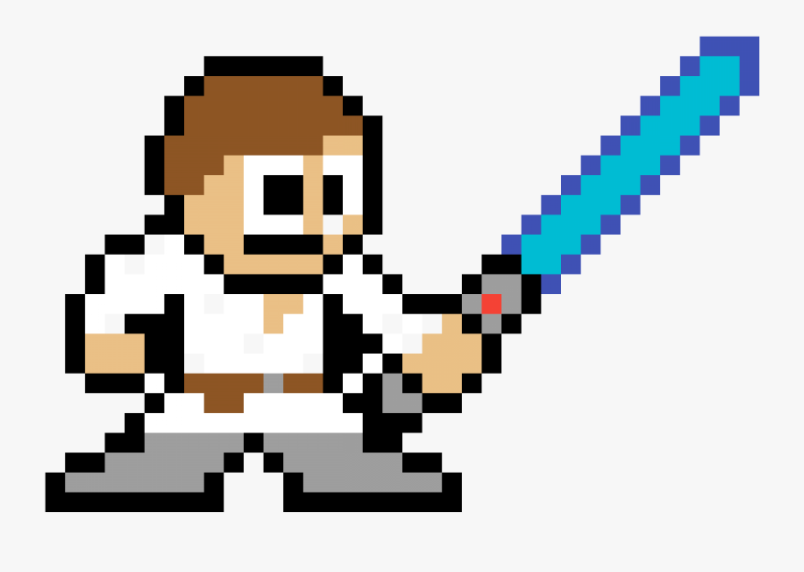 Luke Skywalker Clipart Mace Windu - Megaman 8 Bit Template, Transparent Clipart