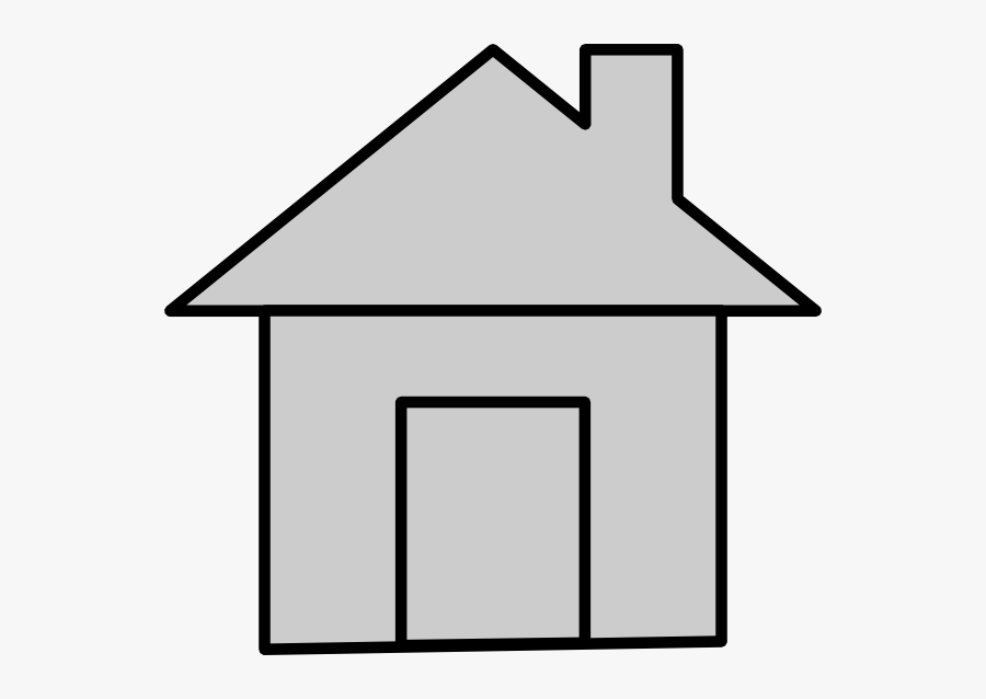 Gray House Icon Clip Art At Clker - Grey House Clipart, Transparent Clipart