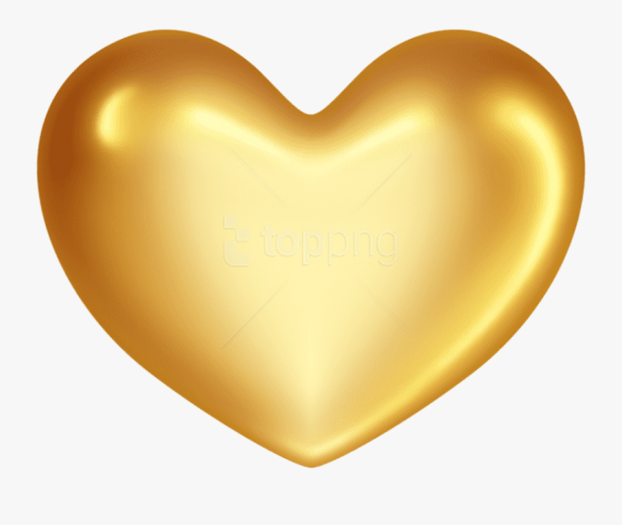 Free Png Gold Heart Png Png - Heart, Transparent Clipart