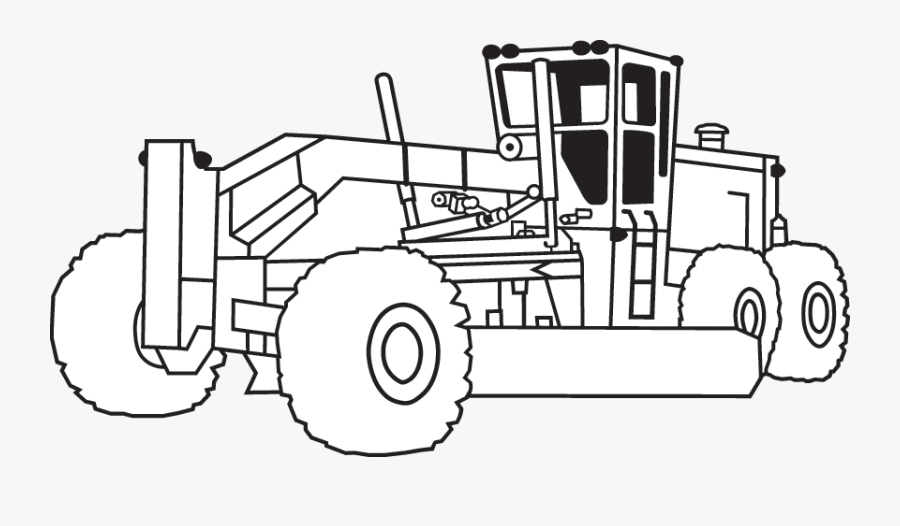 Road Grader2 - Crane, Transparent Clipart