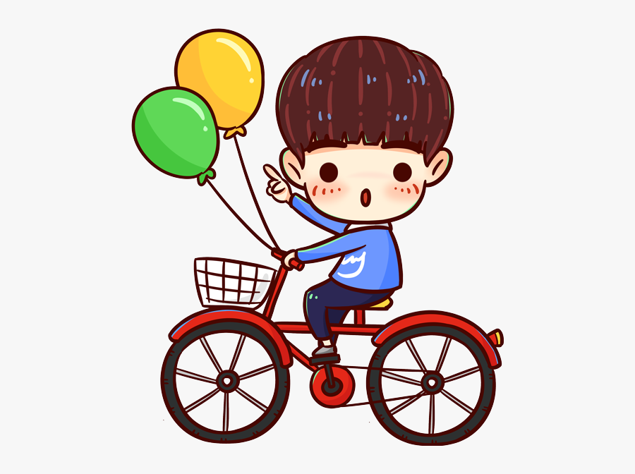 #boy #cute #bike #bicycle #ftestickers - Bicycle, Transparent Clipart