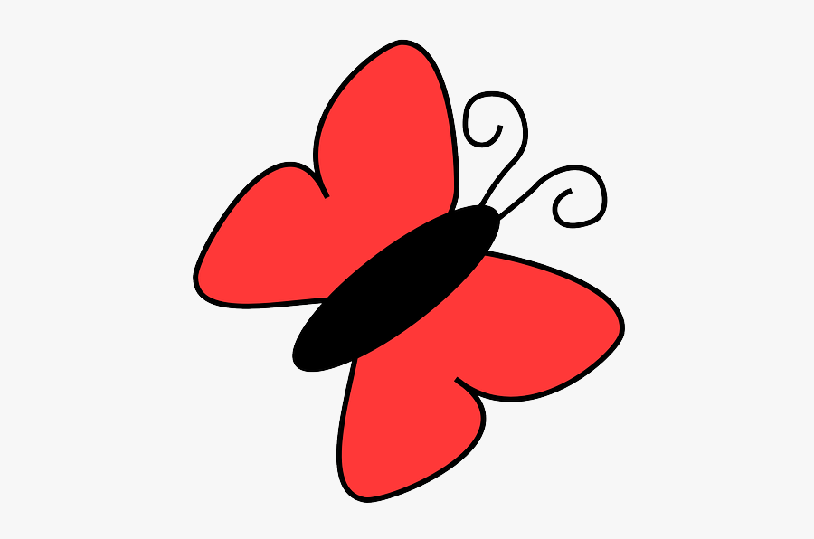 Red Butterfly Clipart, Transparent Clipart