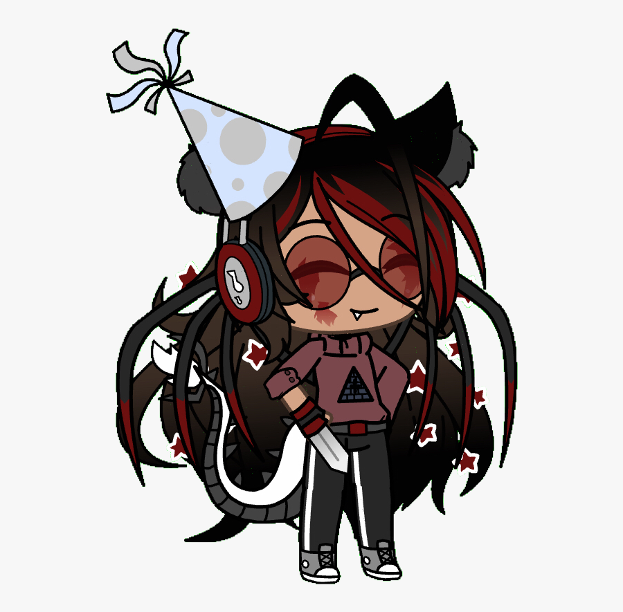 Happy Birthday To Me Its My Birthday Tomorrow I Hope - Gacha Life Sticker, Transparent Clipart