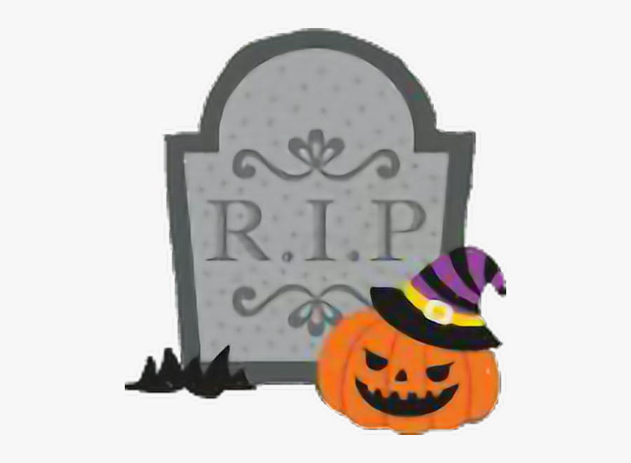 #halloween #tombstone #jackolantern #witchhat #rip - Jack-o'-lantern, Transparent Clipart