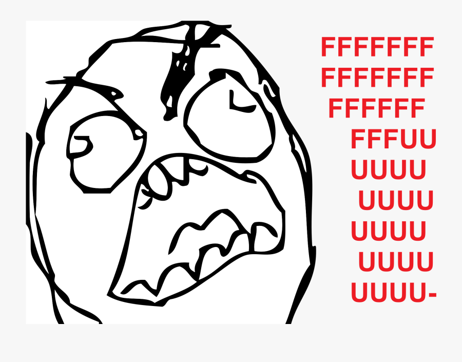 Rage Cliparts - Troll Face Angry, Transparent Clipart