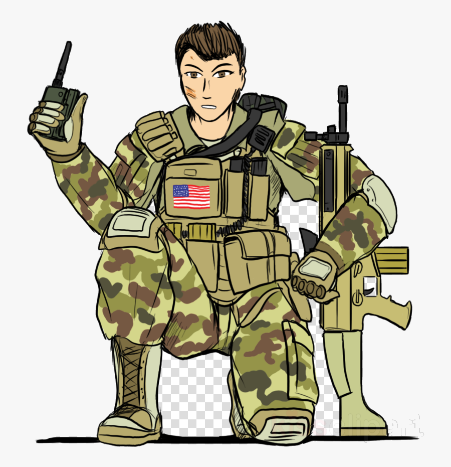 Soldier Police Uniform Clipart Cartoon Army Transparent - Cartoon Army Soldier Clipart, Transparent Clipart
