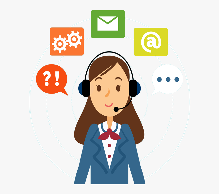 Receptionist Clipart Virtual Assistant - Vector Call Center Png, Transparent Clipart