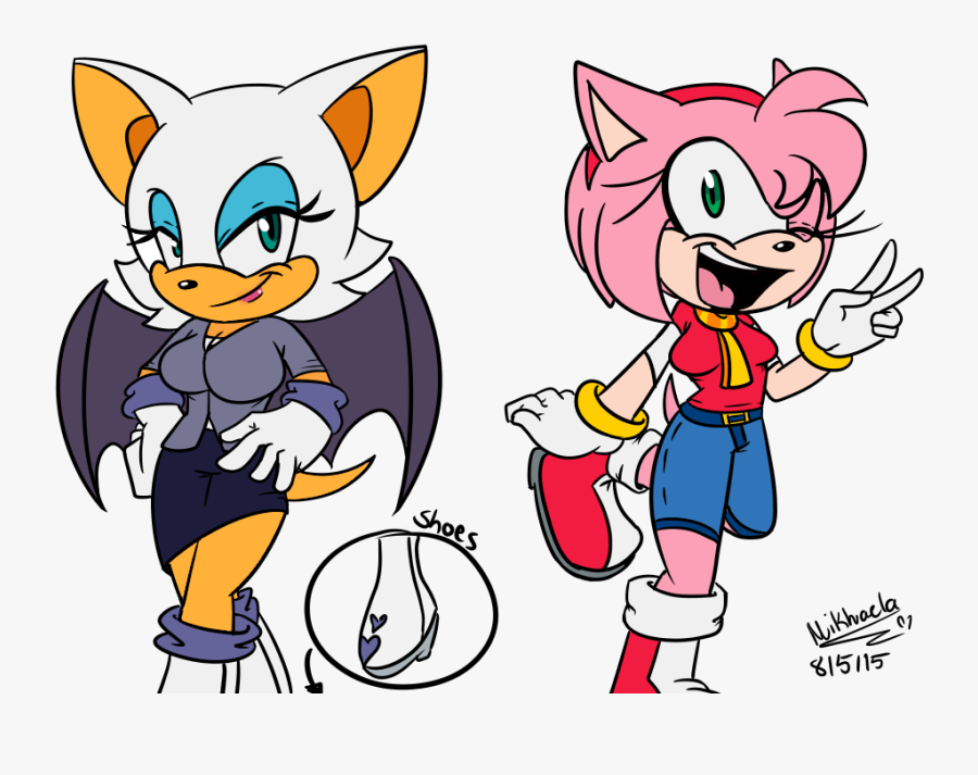 Clip Art Roommates Clipart - Sonic Amy And Rouge, Transparent Clipart