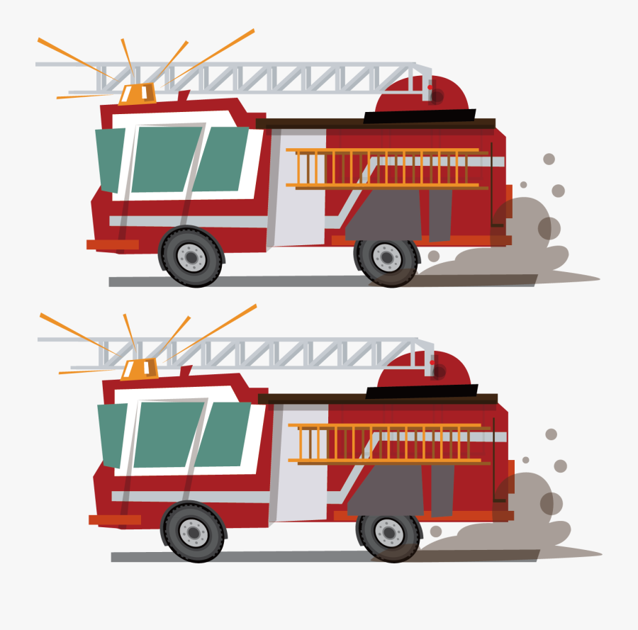 Fire Engine Car Fire Station - Fire Station Car, Transparent Clipart