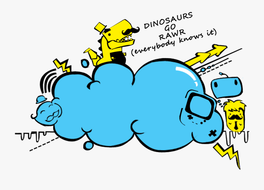 Dinosours Go Rawr - Cartoon, Transparent Clipart