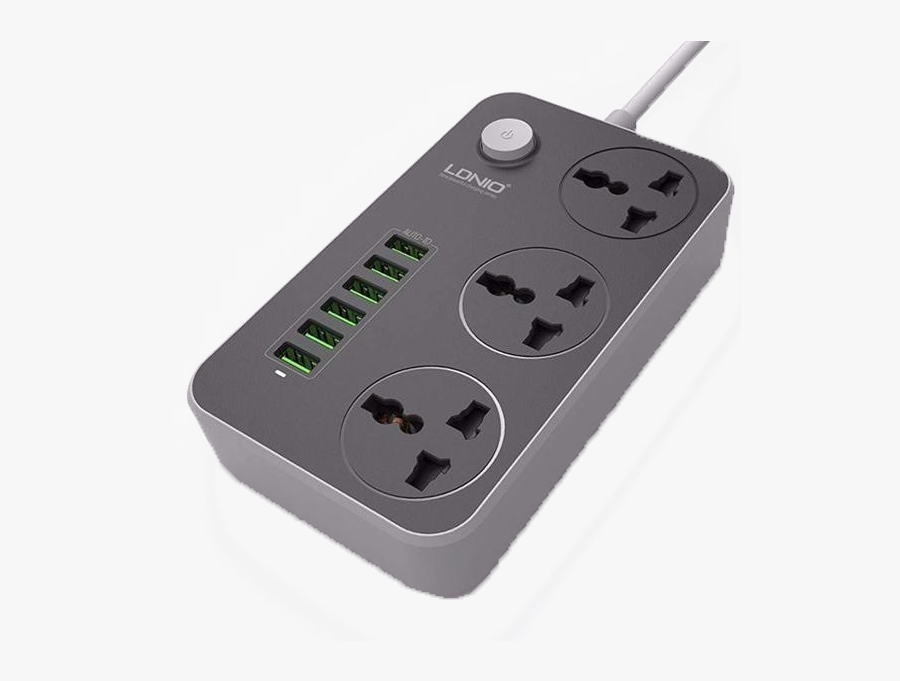 Power Socket Png Clipart - Ldnio 6 Usb 3 Power Socket, Transparent Clipart