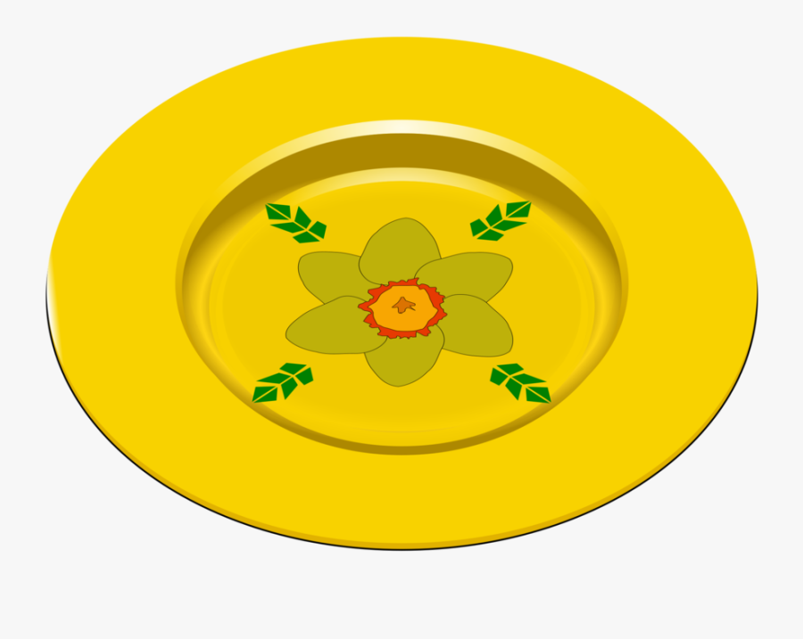 Plate,symbol,yellow - Dish Clipart, Transparent Clipart