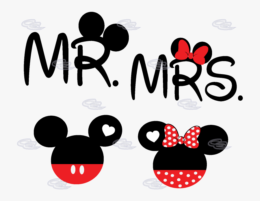 Svg Transparent Library Mickey Minnie Mouse Head - Mr Mrs Mickey Mouse, Transparent Clipart