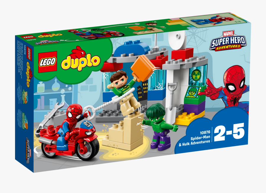 Spiderman Clipart Duplo Toy - Lego Duplo Spiderman And Hulk, Transparent Clipart