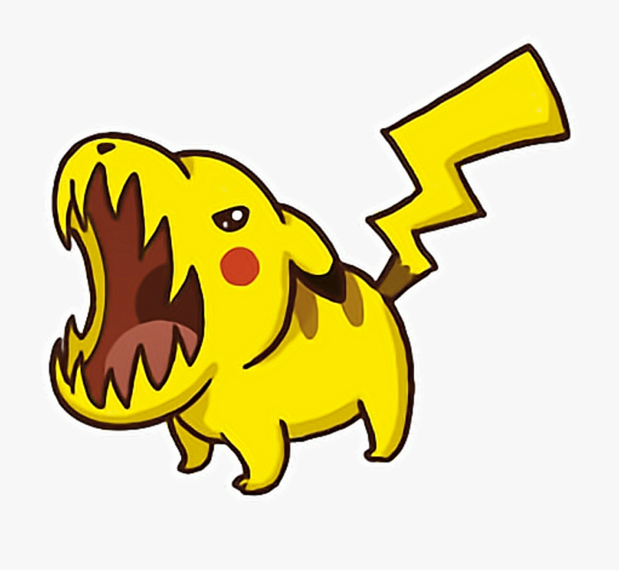 Angry Demonic Pokemon Pikachu Freetoedit - Pokemon Pikachu In Angry, Transparent Clipart