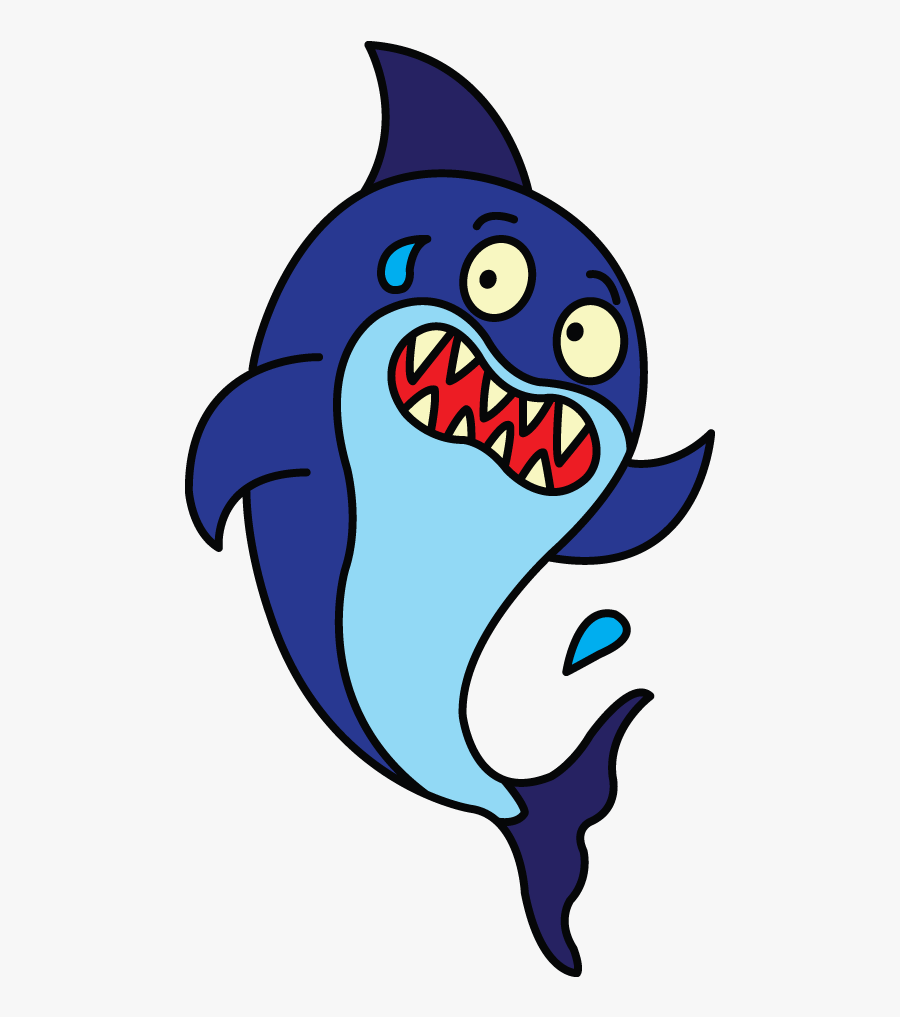 Drawn Shark Baby Shark - Baby Shark Clipart Png, Transparent Clipart