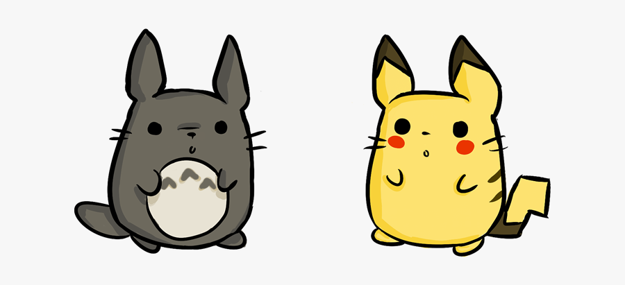 Totoro, Meet Pikachu Pikachu Totoro D T O T O R O And - Totoro And Pikachu, Transparent Clipart