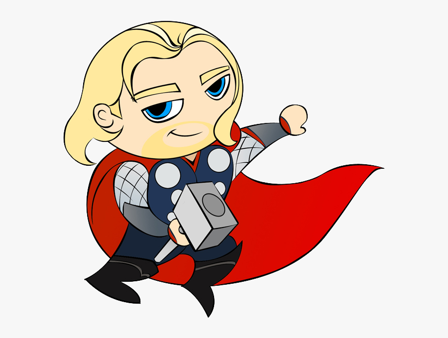 Mini Thor Cartoon Clipart - Cartoon Thor Clipart, Transparent Clipart