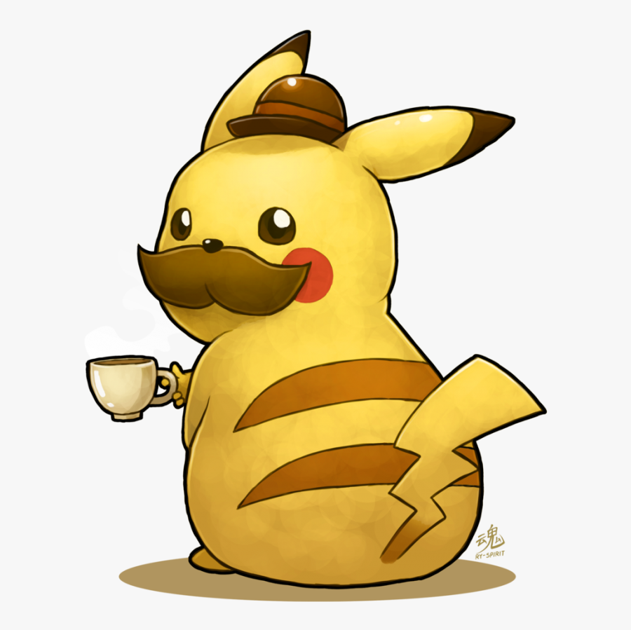 Pikachu Moustache Png - Pikachu Playing Pokemon Go, Transparent Clipart