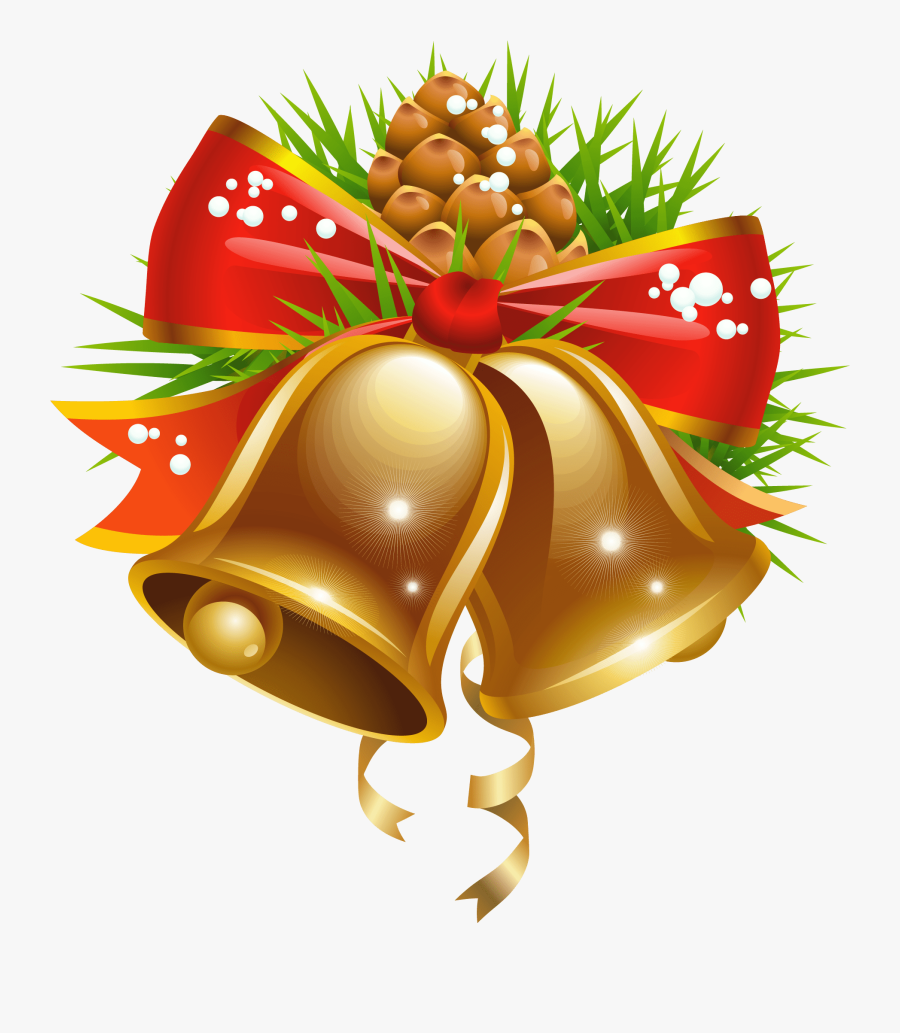 Jingle Bells Cartoon Clipart - Merry Christmas Bell Png, Transparent Clipart
