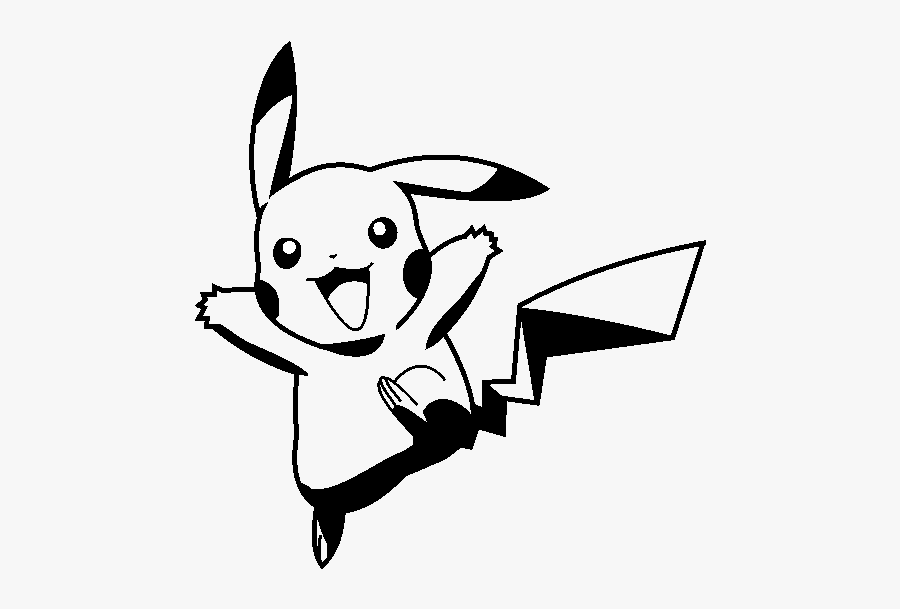 Collection Of Free Pikachu Drawing Black And White - Cartoon Vector Black And White, Transparent Clipart