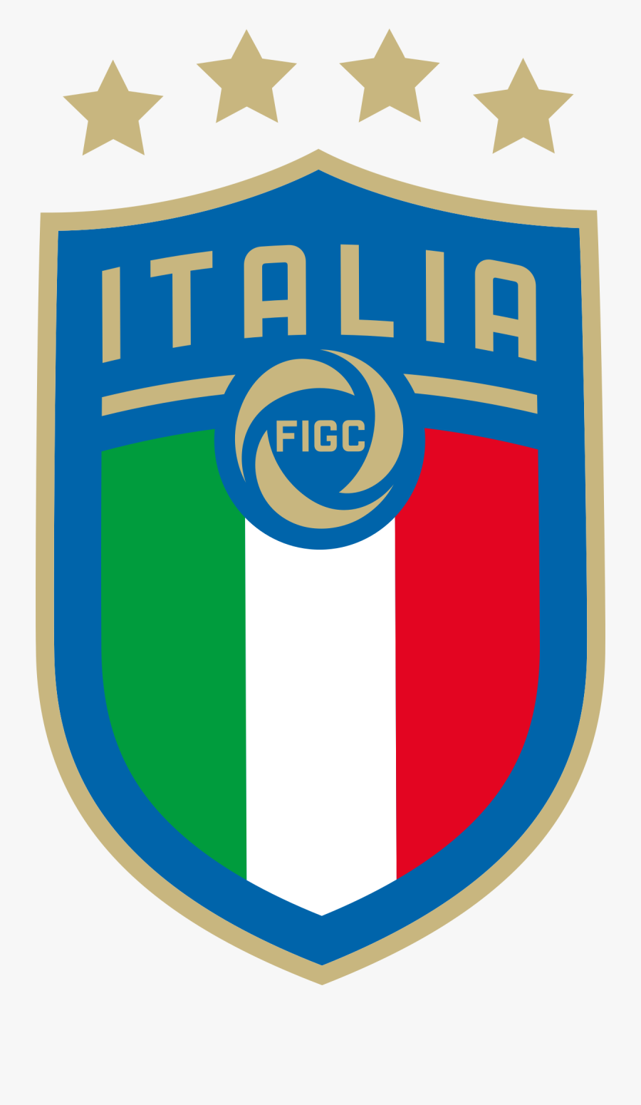 Blue Football Onesie Clipart - Italy Football Logo, Transparent Clipart