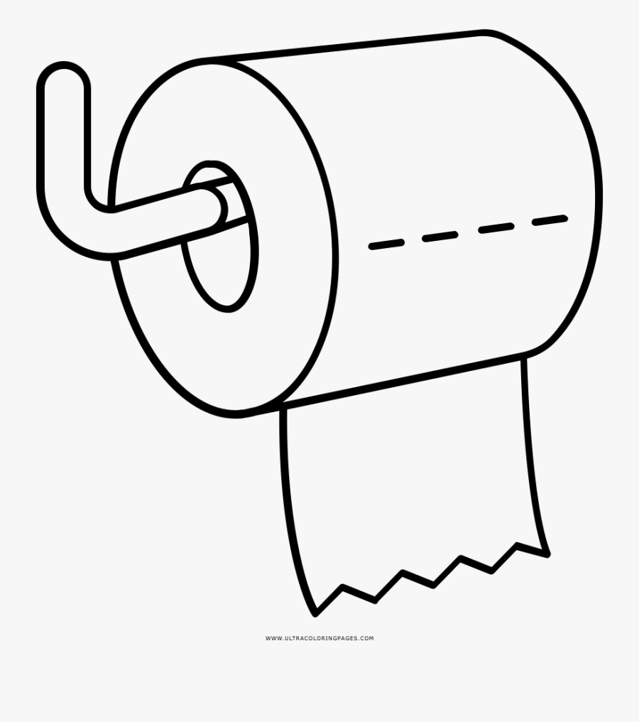 Transparent Towel Clipart - Toilet Paper For Coloring, Transparent Clipart