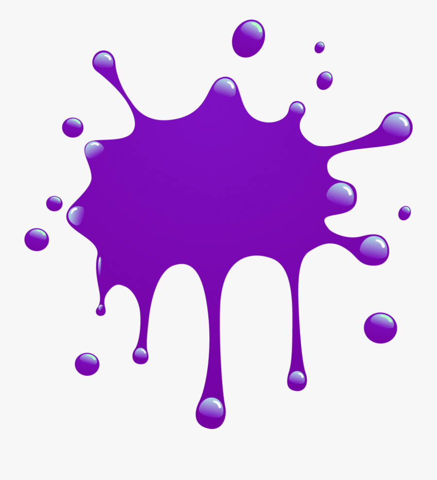 Purple Paint Splatter Clip Art, Transparent Clipart