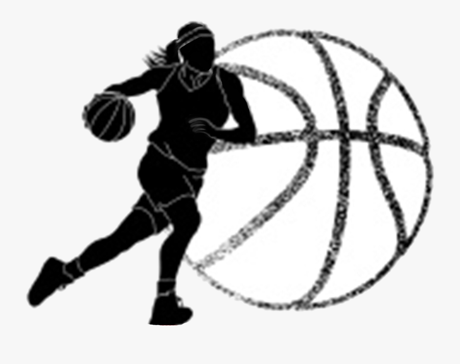 Basketball Girls Clipart Clip Art Images Transparent - Girls Basketball Black And White, Transparent Clipart